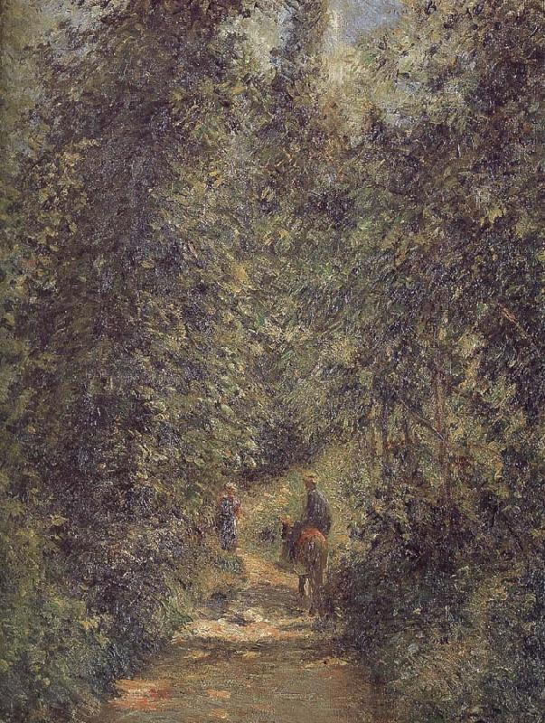 Camille Pissarro Summer forest road China oil painting art